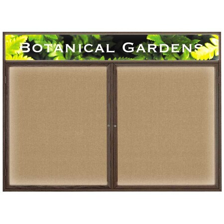 United Visual Products Open Faced Traditional Rounded Corkboard UV641ARC-GOLD-CINNABA